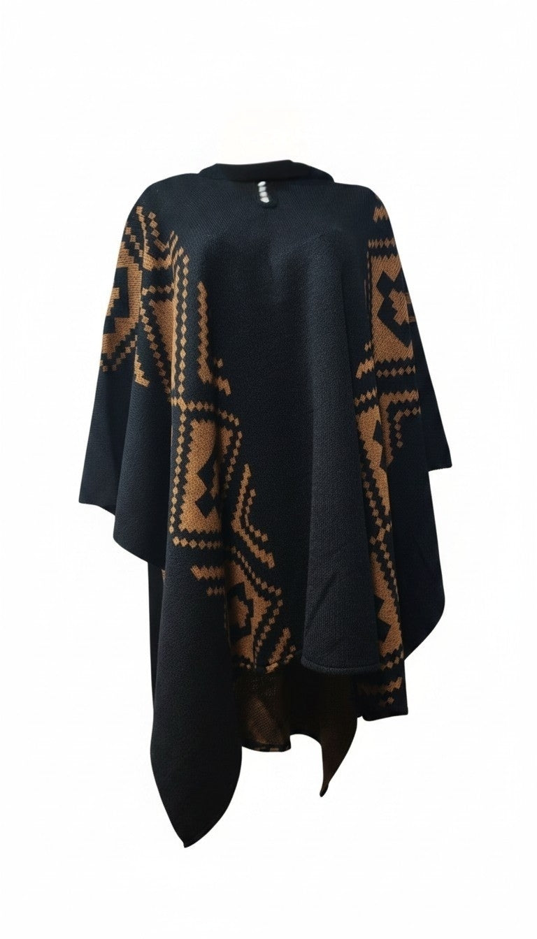 Poncho Étnico Negro