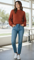 Sweater Tejido Terracota
