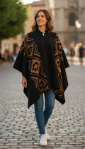 Poncho Étnico Negro