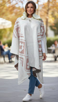 Poncho Étnico Blanco