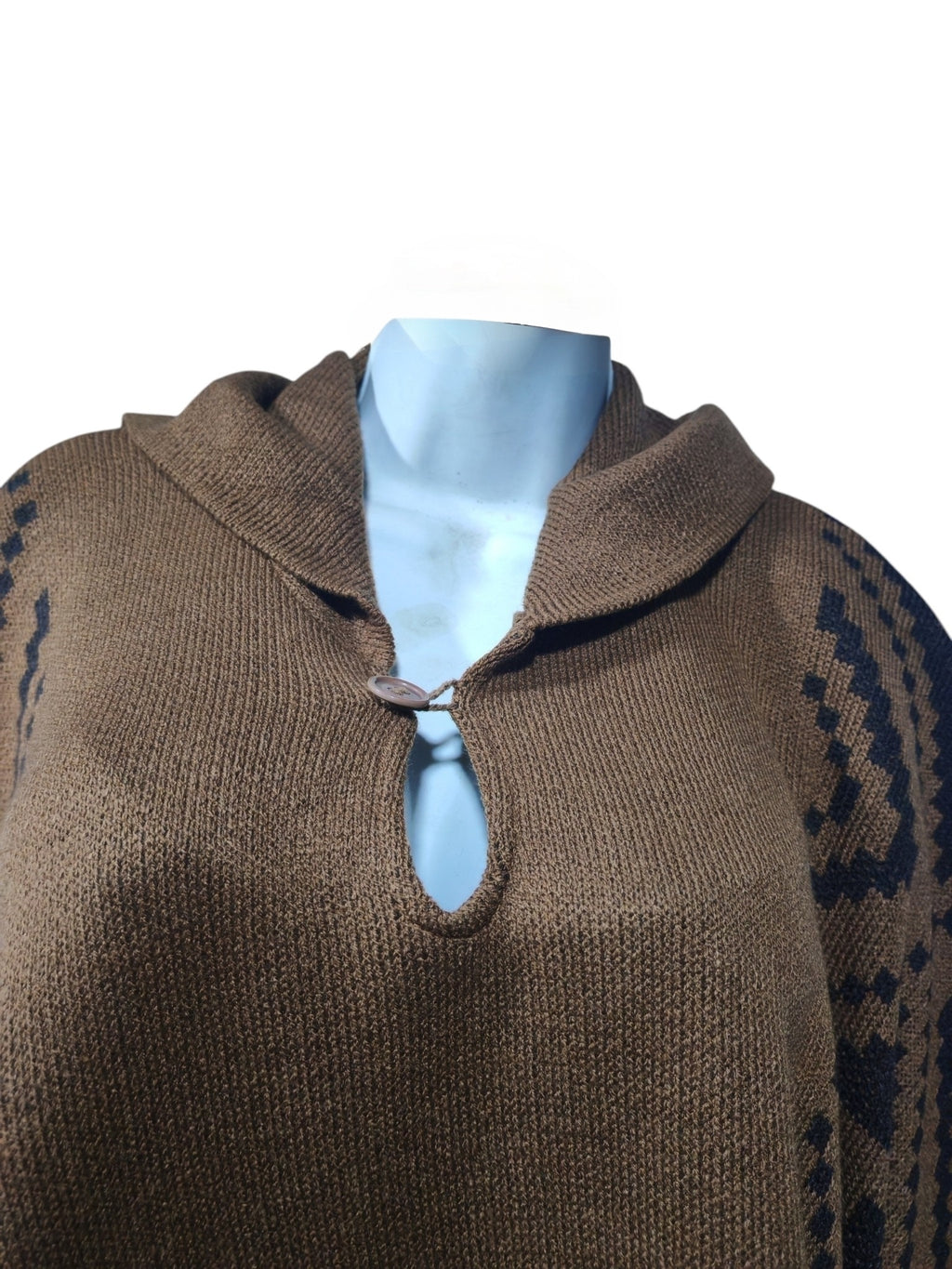 Poncho Étnico Marrón